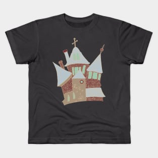 Haunted sewed house patch Kids T-Shirt